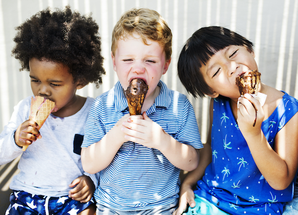 Kids Eating Ice Cream